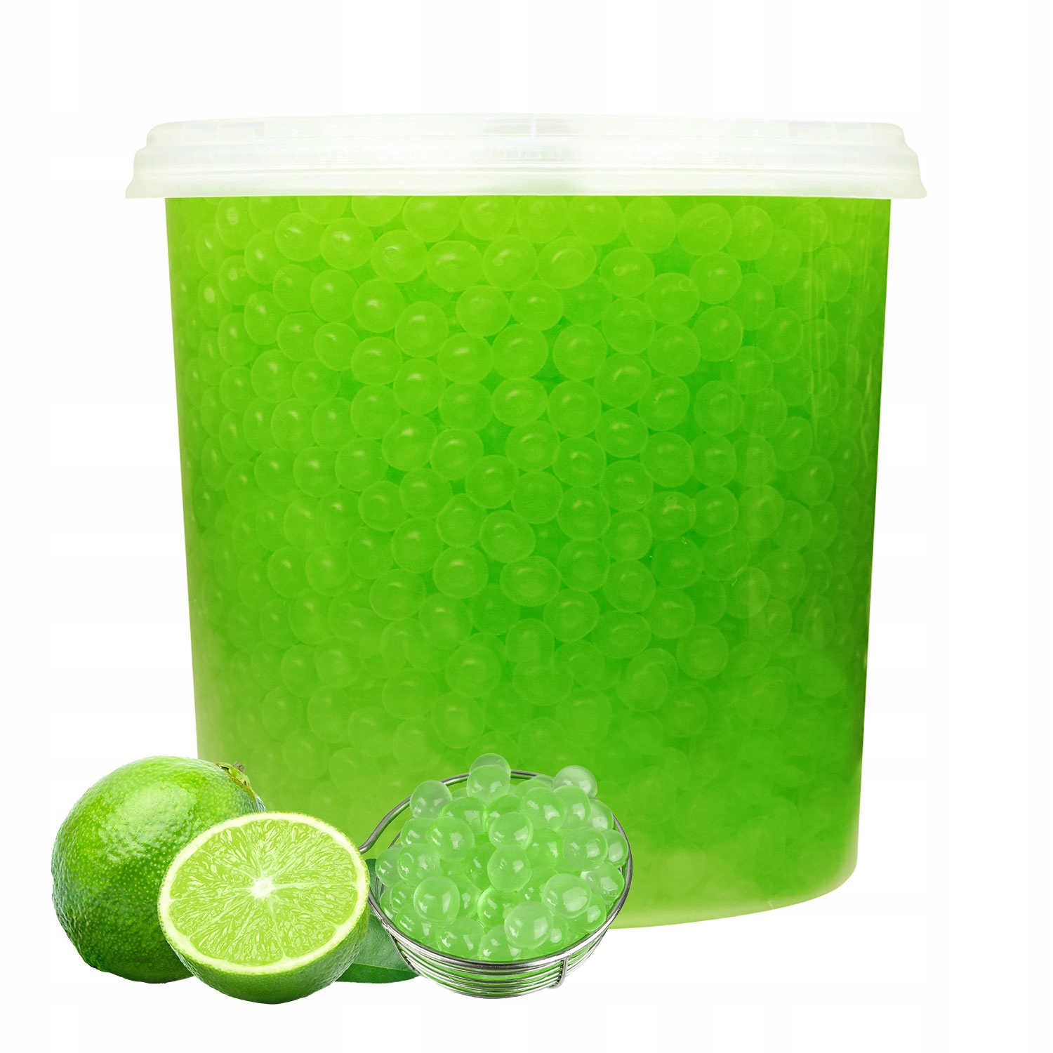 Bubble Tea Popping Boba Kulki pękające Limonka 3,4 kg owocowe Crazy Bubble