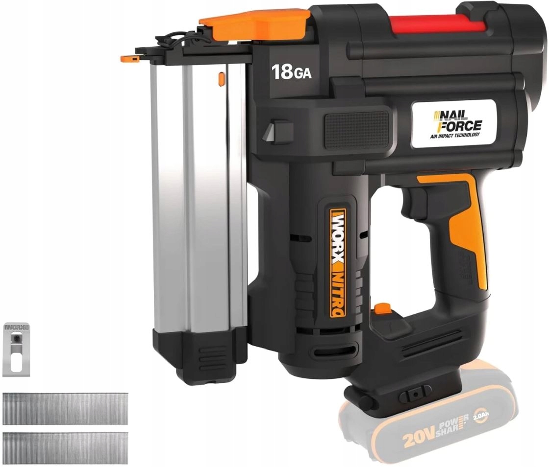 Gwoździarka Akumulatorowa Worx WX842.9 Nitro PowerShare Magazynek