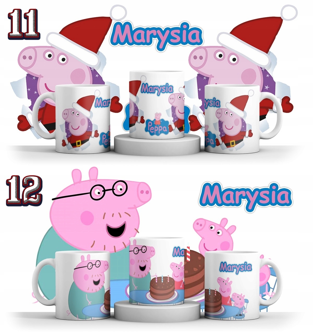 KUBEK ŚWINKA PEPPA PEPA + IMIE + KARTONIK Marka Resolid