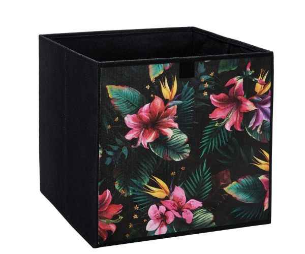 Pudełko tekstylne 31x31x31 Kwiaty