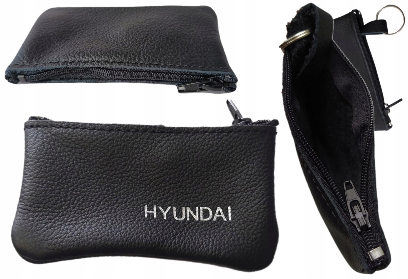 Etui skórzane na kluczyk z napisem Hyundai