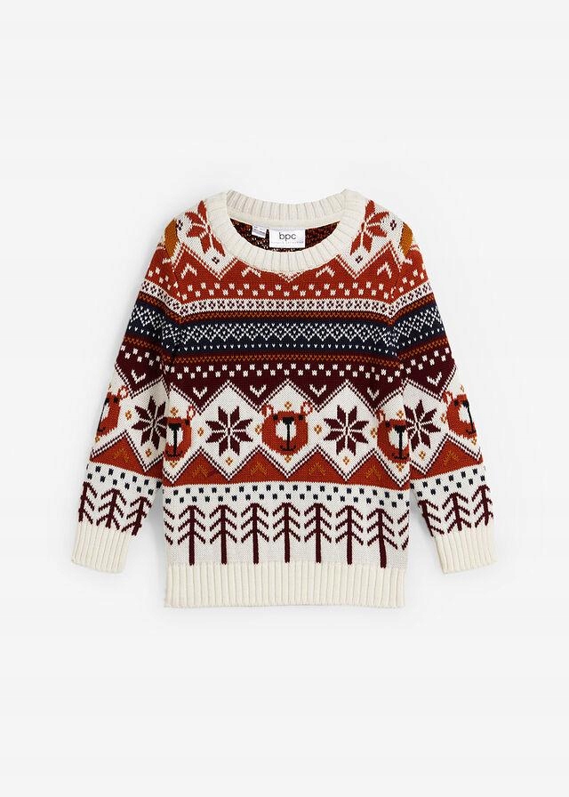 104 Bonprix BPC SWETER CHŁOPIĘCY Z BAWEŁNY eky