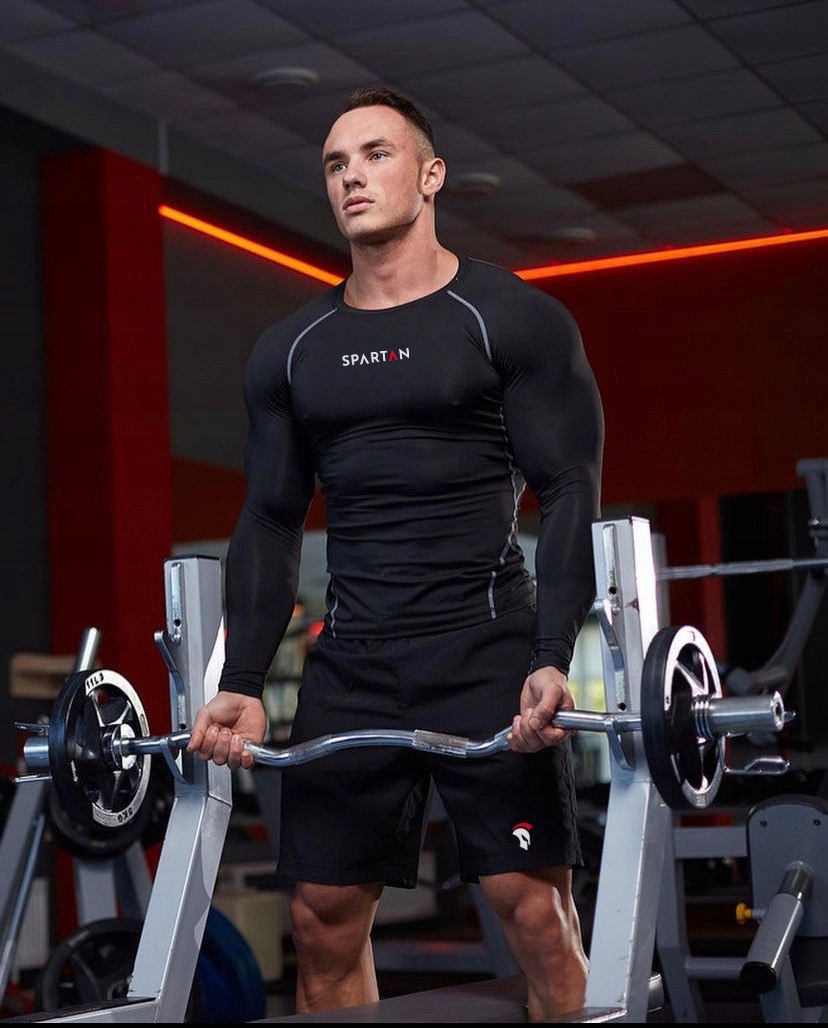 BIELIZNA ODZIEŻ KOSZULKA RASHGUARD SPODENKI TERMOAKTYWNA TERMICZNA MĘSKA 2x Rozmiar L