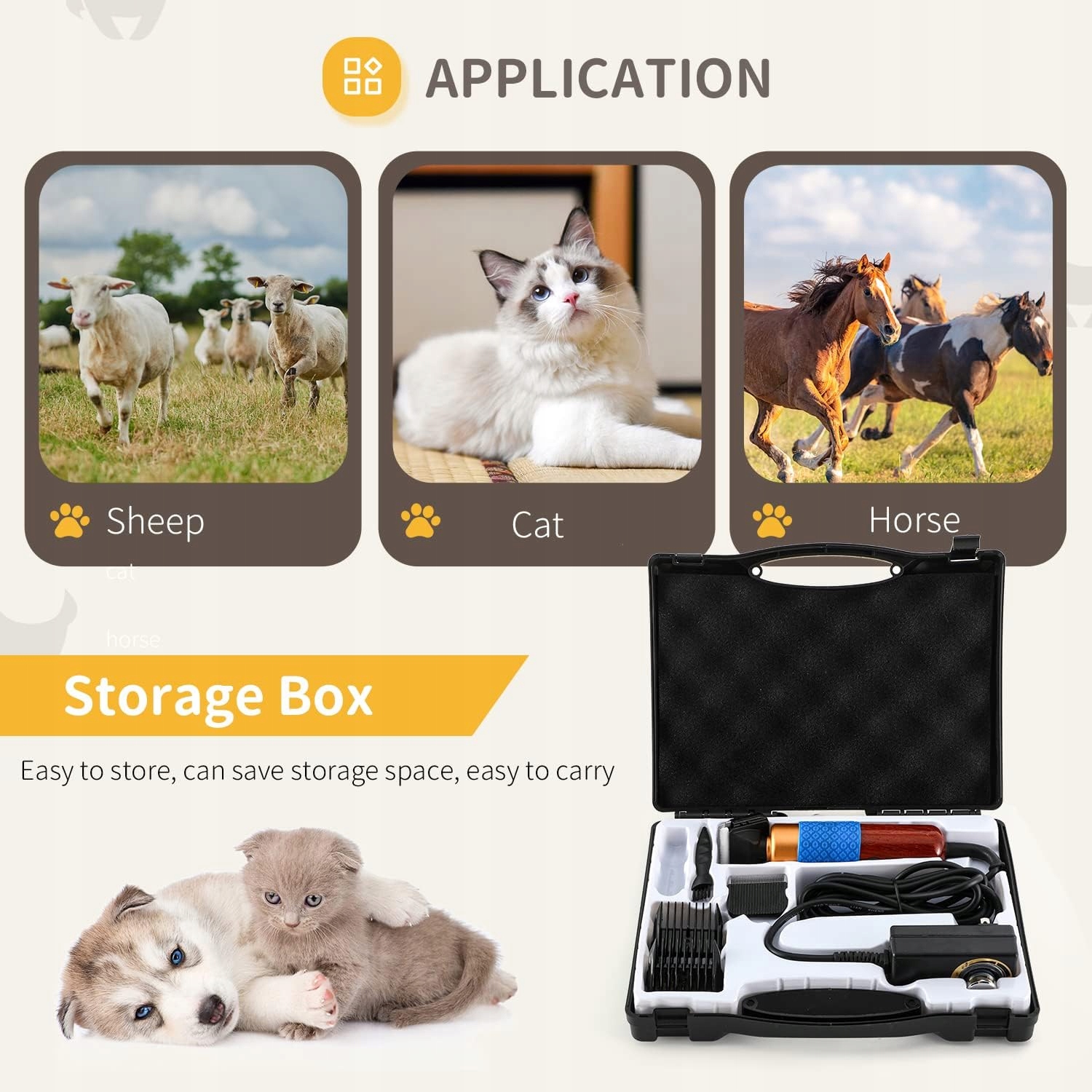 Stroj na stříhání psů Cgoldenwall 200W Regulace 2000–6000