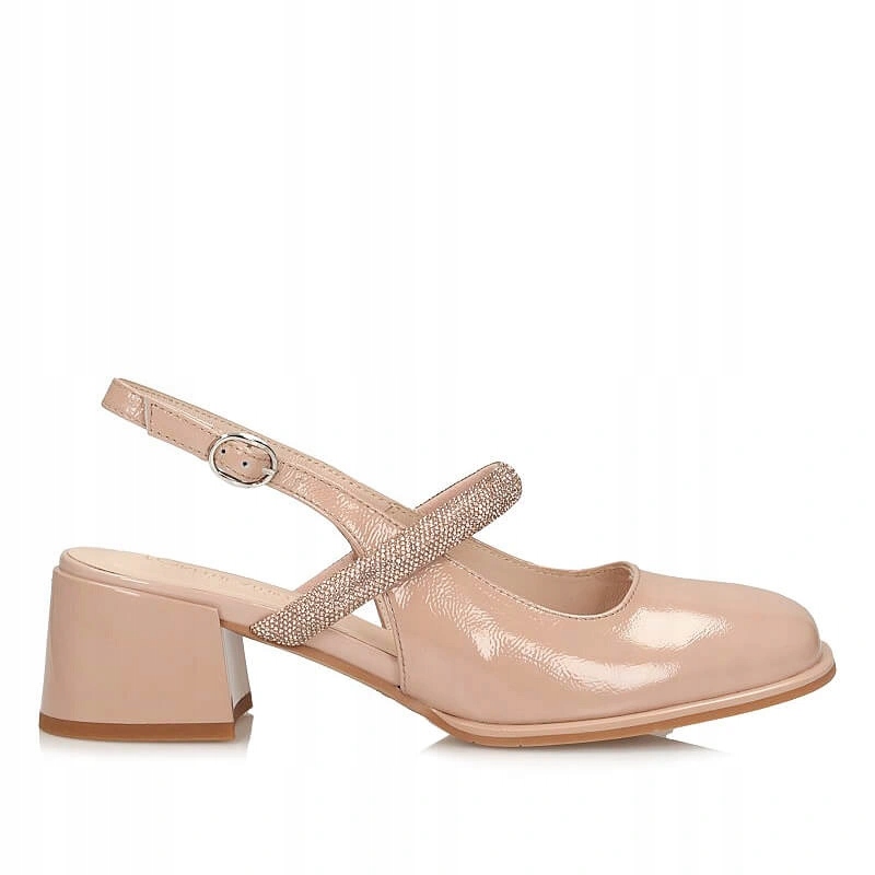 Dámské lodičky Loretta Vitale C3805 Pink béžové kožené na podpatku