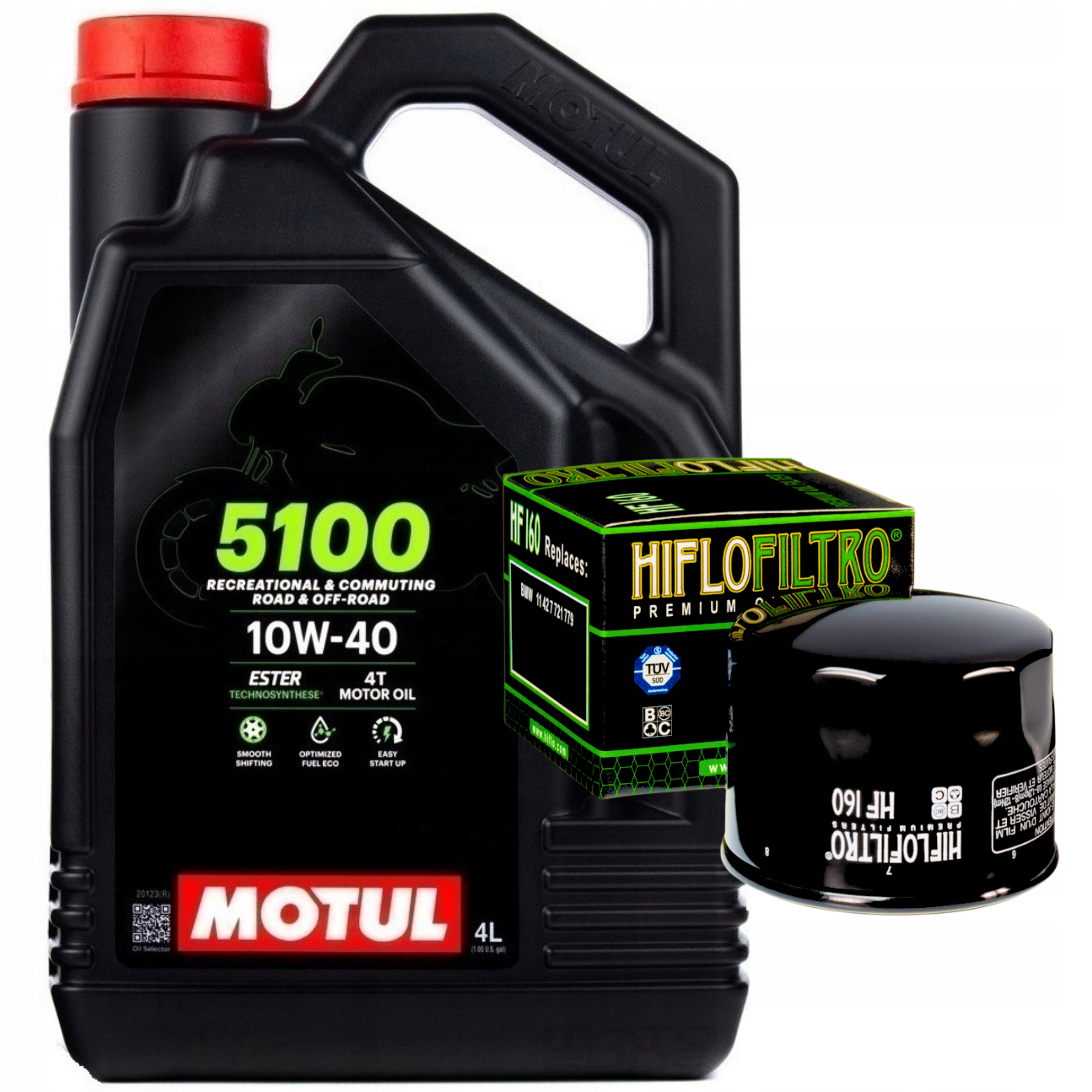 Motul 5100 MA2 4T 10W40 4L Filtr Oleju HF160