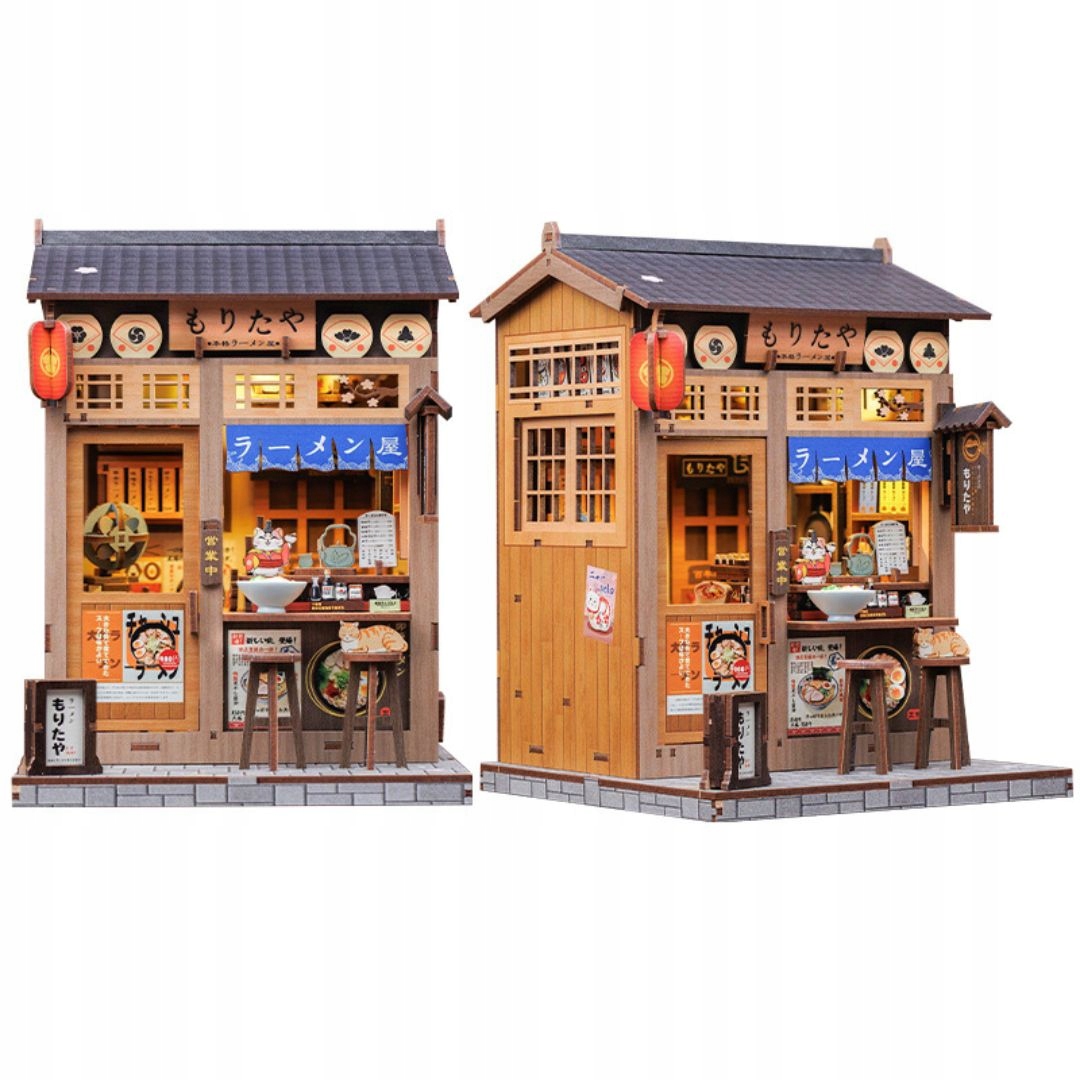 Book Nook Diy Morita Ramen Shop Cutebee puzzle 3D Led