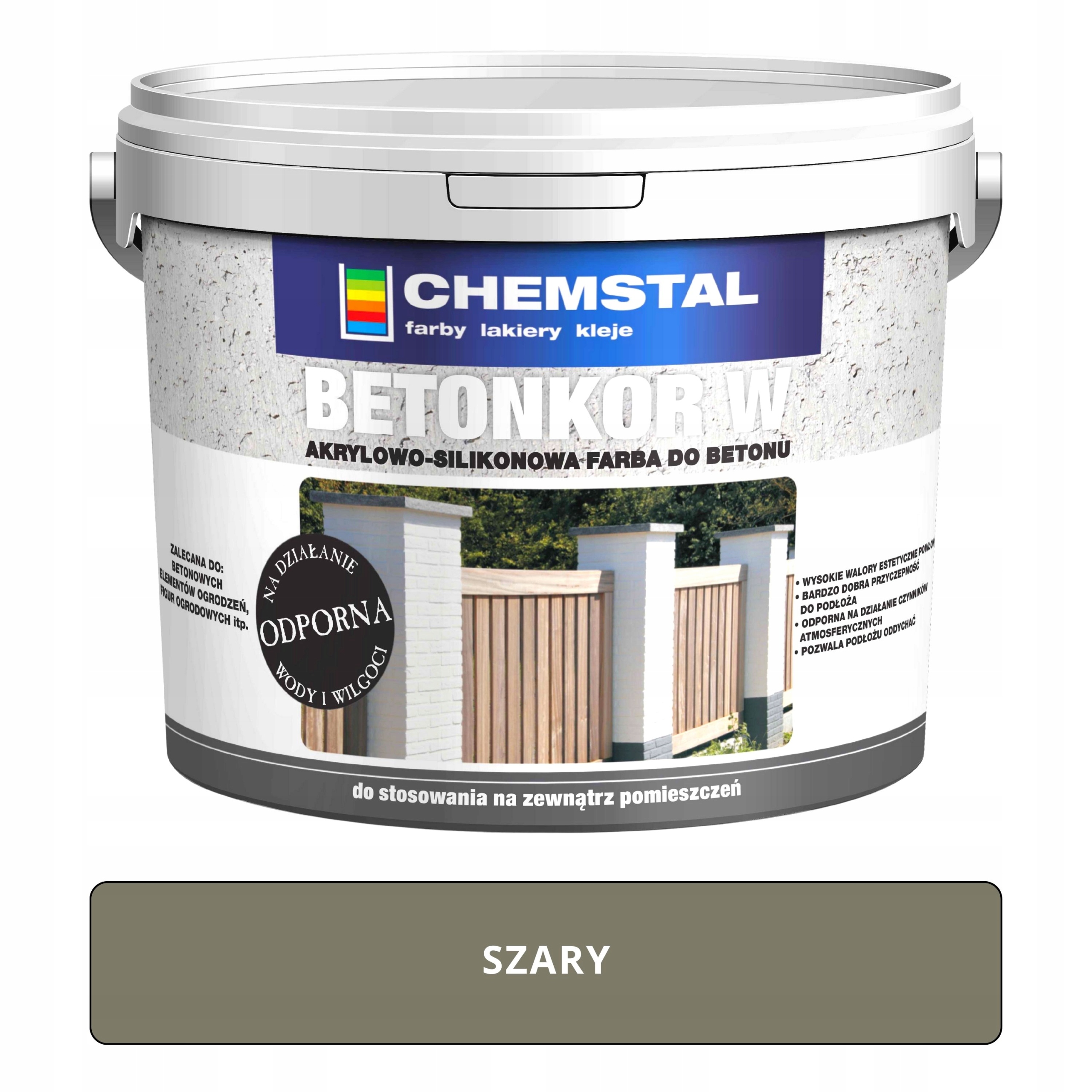 

Farba do Betonu Ogrodzeń Betonkor W 1L szary
