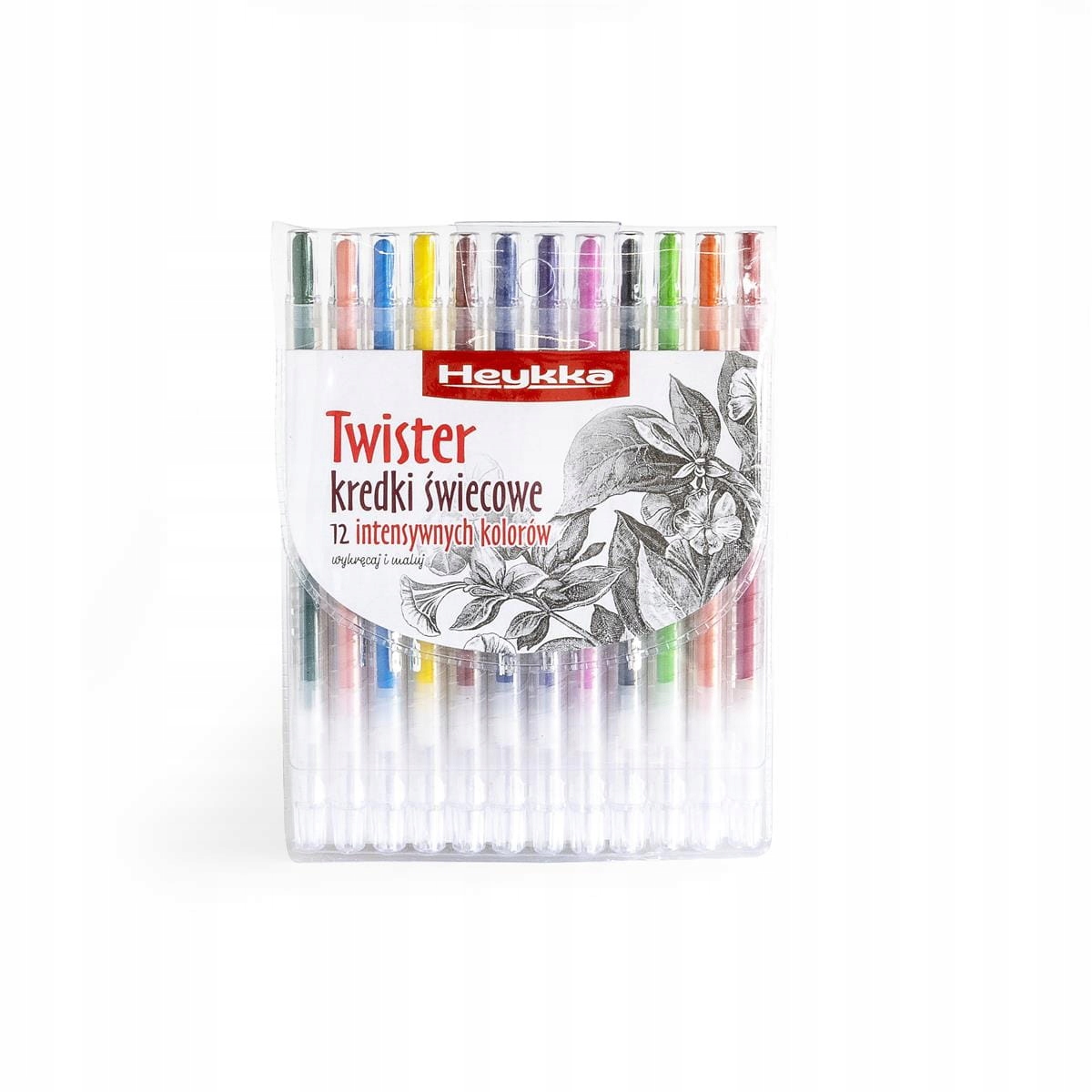 

Kredki świecowe wykręcane Heykka Twister 12kol