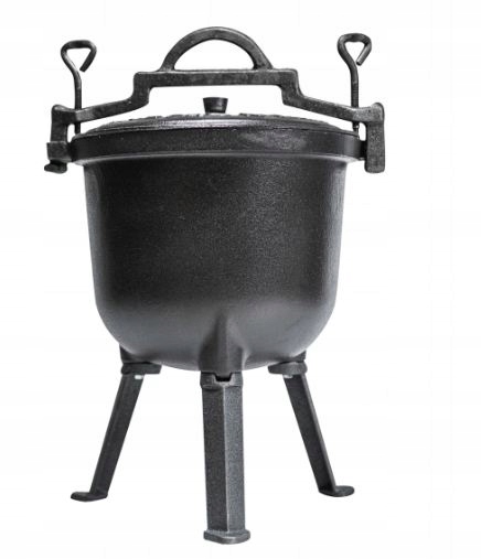 KOCIOŁEK żeliwny garnek myśliwski 8L na ognisko do pieczenia gulaszowy Kod producenta 5906358900069