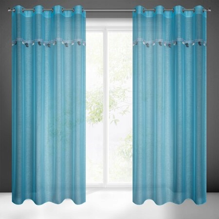 Hotová záclona na průchodkách CAR-2 140x250 Eurofirany modrá