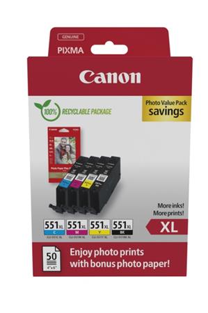 Canon cartridge CLI-551 XL C/m/y/bk Photo Value