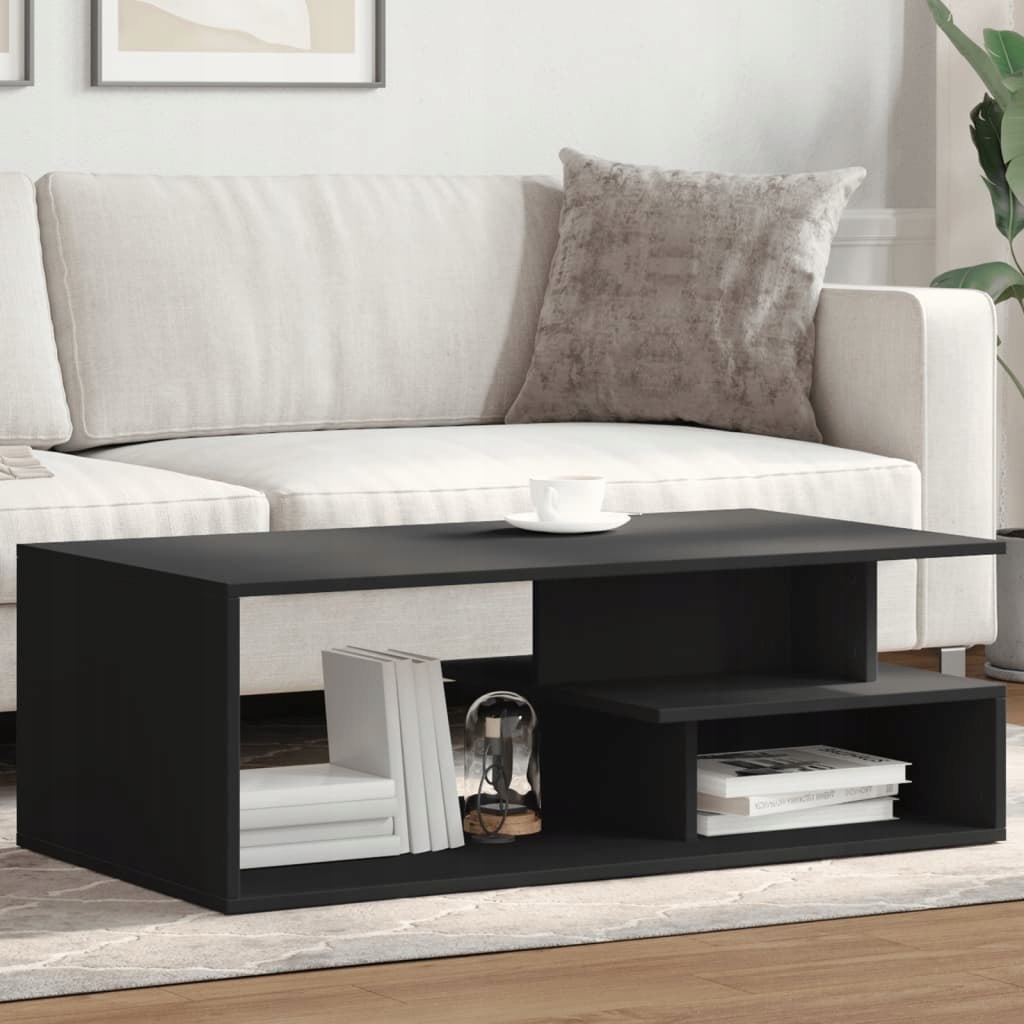 Konferenční stolek, černý, 102 x 55 x 35 cm, materiál na bázi dřeva