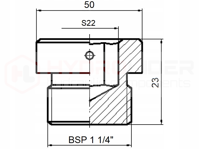 KOREK B G1 1/4 Z USZCZELNIENIEM ED HYDROLIDER Waga produktu z opakowaniem jednostkowym 0.2 kg