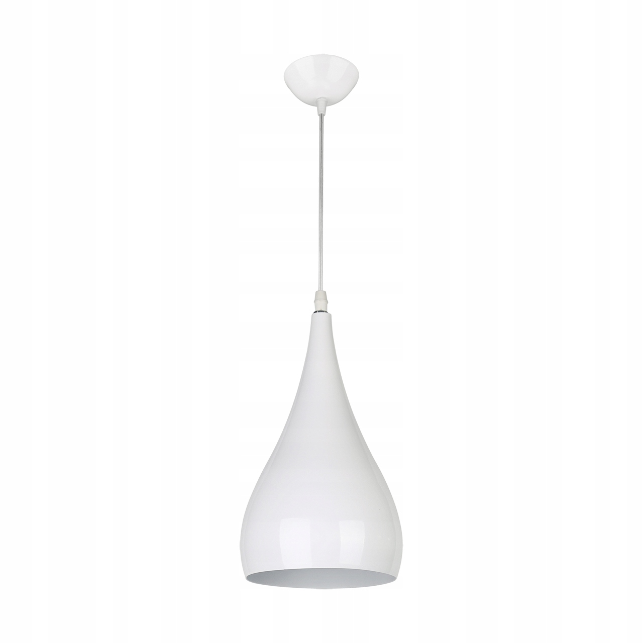 Moderní bílá závěsná lampa 1xE27 42W do kuchyně Justa Struhm