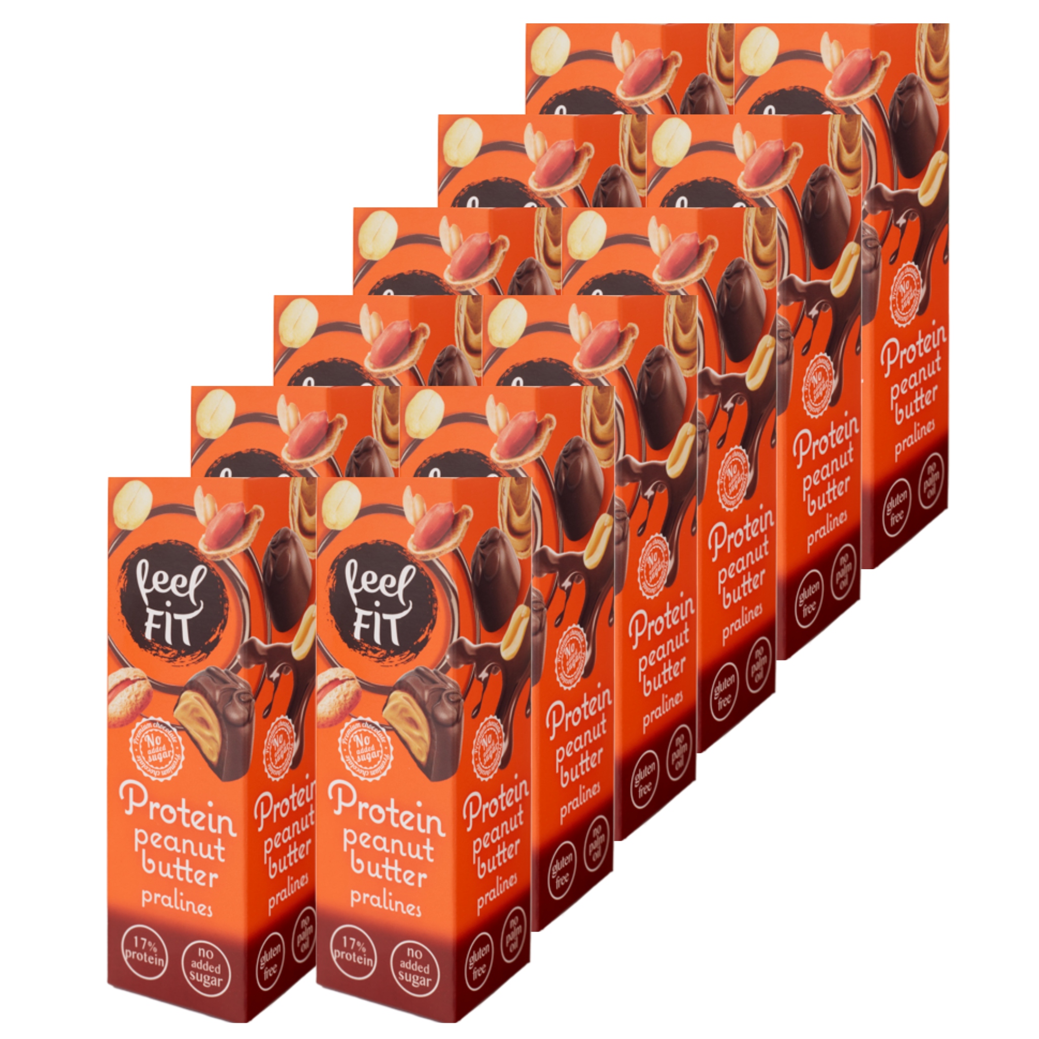 Levně Feel Fit pralinky s arašídovým krémem bez přidaného cukru