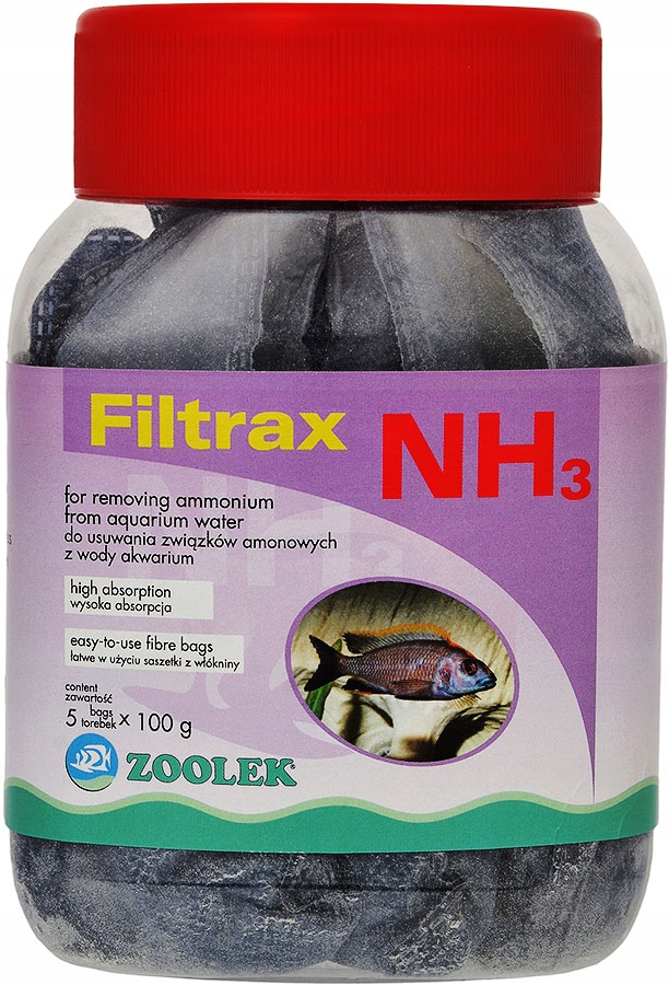

Zoolek Filtrax NH3 5x100g Wkład Usuwa Amoniak