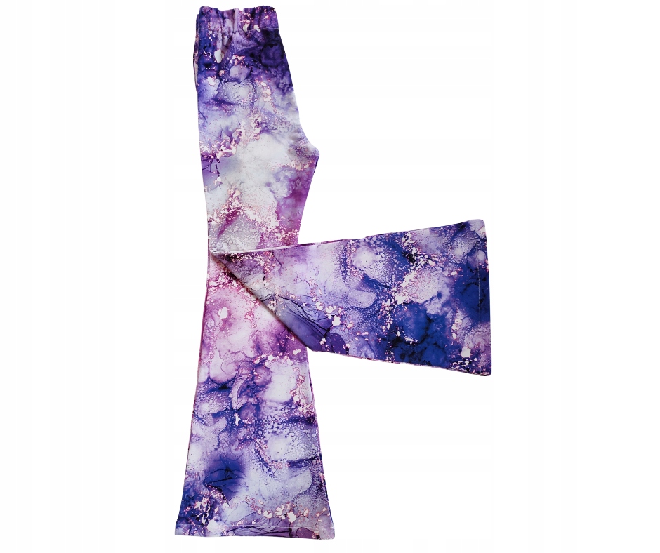 Spodnie DZWONY dresowe FLARE marmur 128 Marka Inna marka