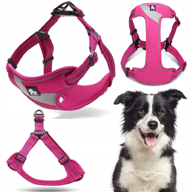 Obojky Pro Psa Step-in Lehké Reflexní Truellove Daily Plus Růžové L