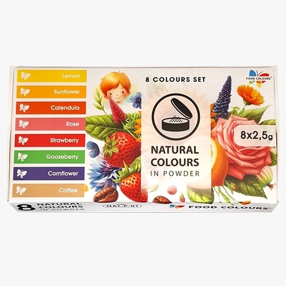 Levně Přírodní barviva v prášku formě, 8 barev