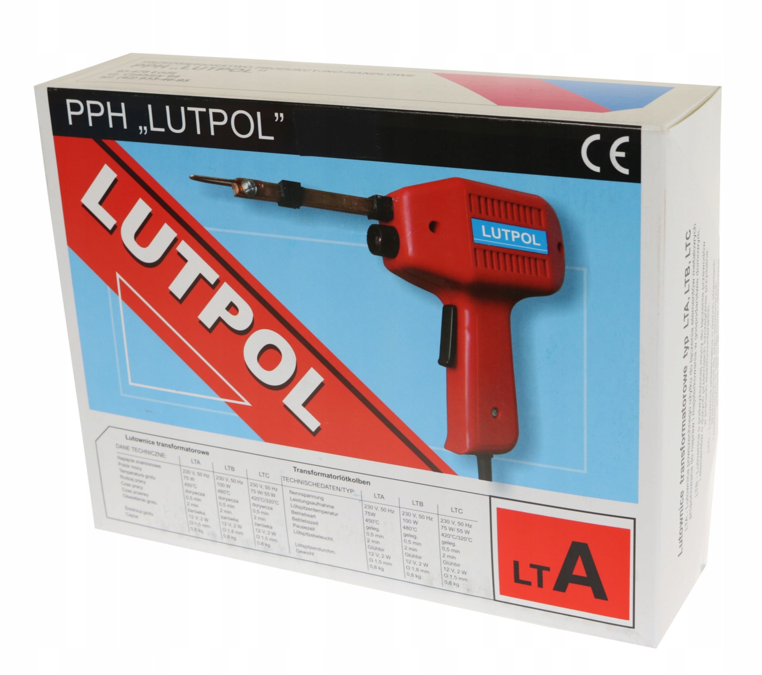 LUTOWNICA TRANSFORMATOROWA 75W LUTPOL + AKCESORIA Model LTC