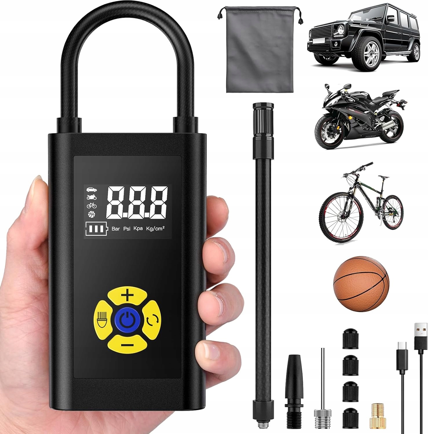 Elektrická vzduchová pumpa na kolo 150 Psi