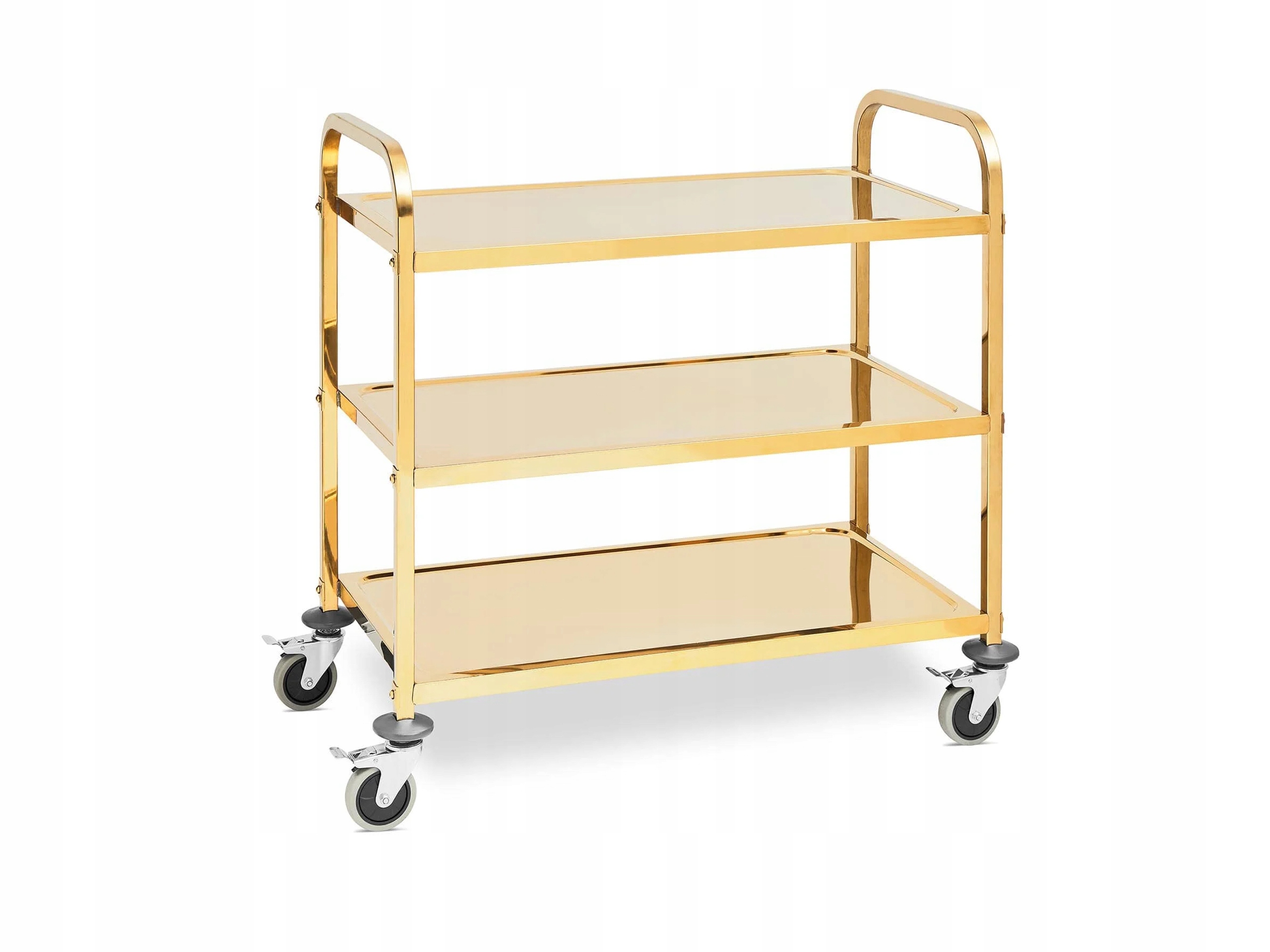 Přepravní Číšnický Vozík 3 Police 300 kg Nerezová Ocel