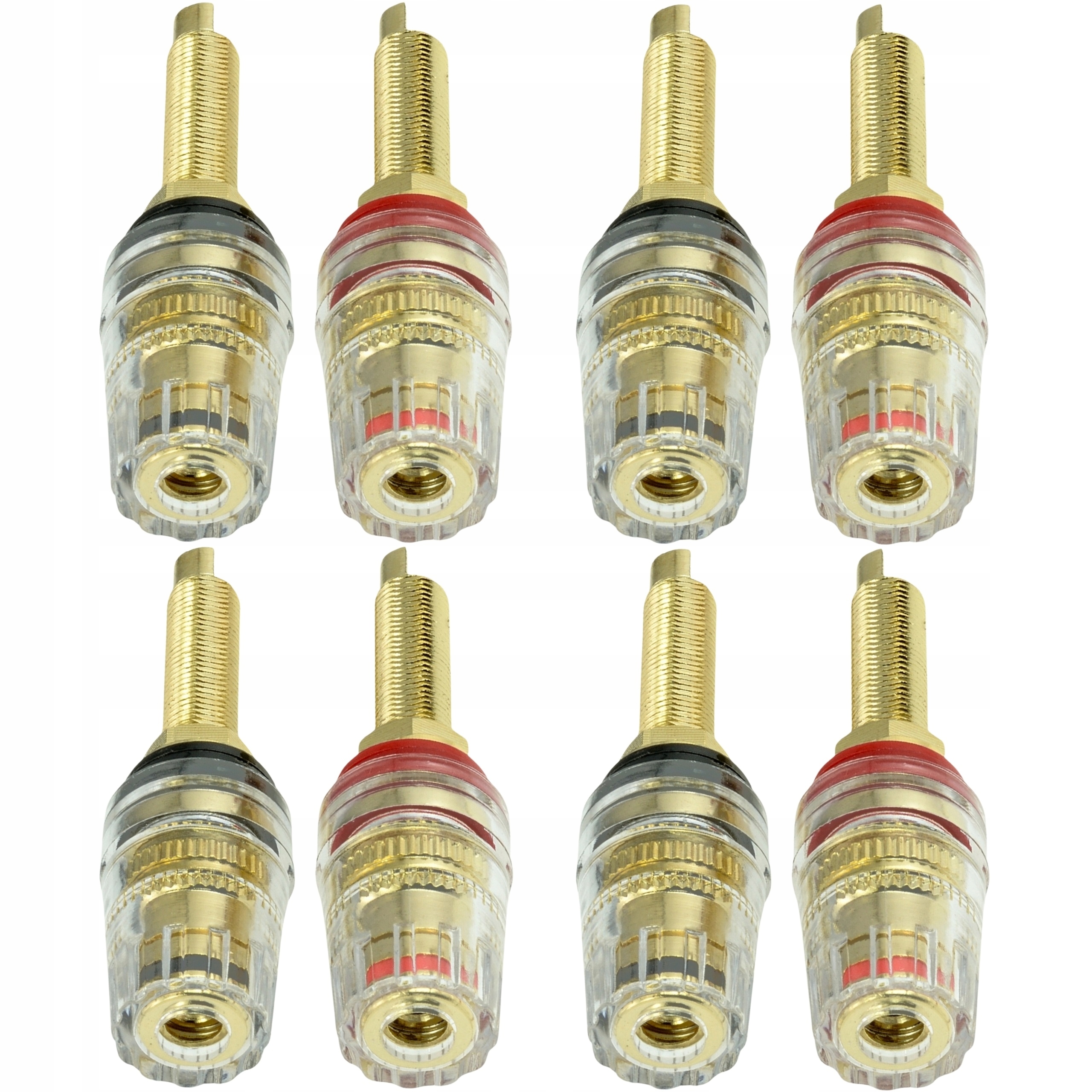 Banánové reproduktorové konektory, pozlacené terminály pro reproduktory Auden GB3 8 ks