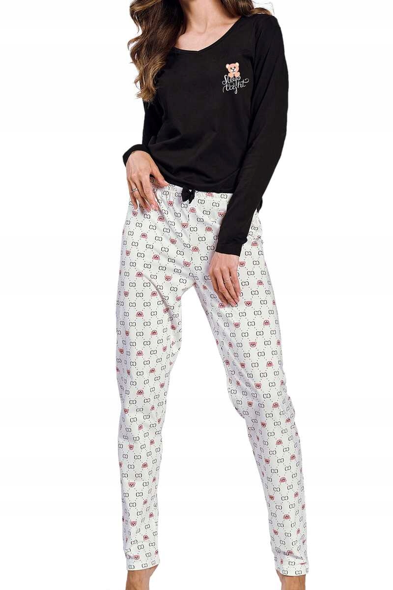 Taro Dámské pyžamo s dlouhým rukávem Polly 3231 01 černé L