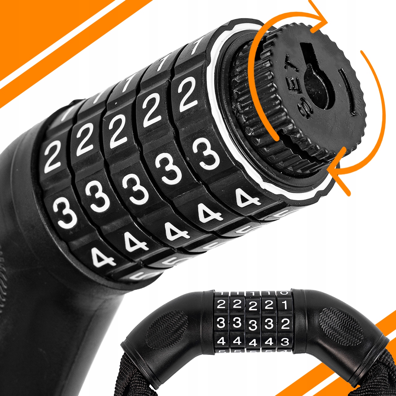 ZAPIĘCIE DO ROWERU NA SKUTER HULAJNOGĘ ŁAŃCUCH BLOKADA ROWEROWA 90 CM SZYFR Rodzaj łańcuch