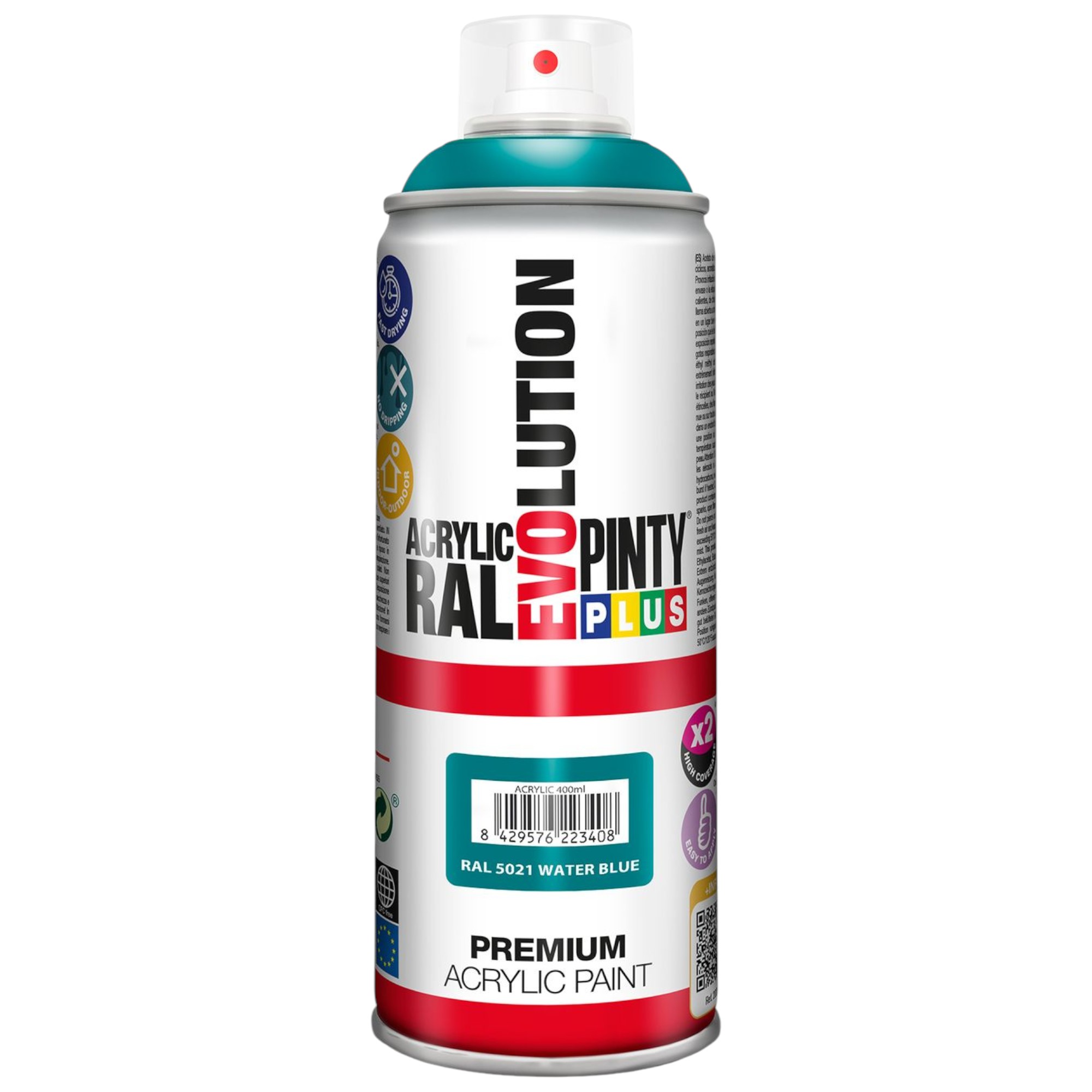 PintyPlus Lakier Akrylowy Spray Ral 5021 Turkusowy Morski Połysk 400ML