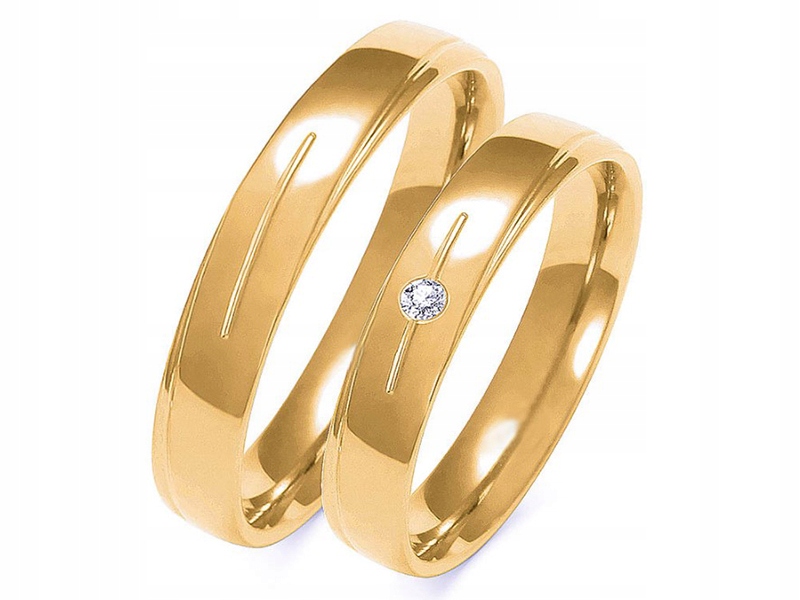 

Złota obrączka na ślub 14K 585 obrączki Rozmiar 31