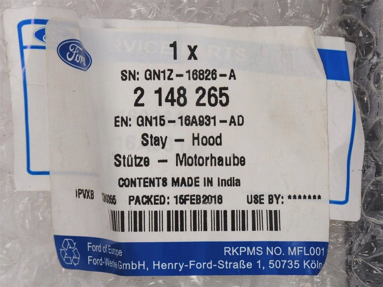 PODPORKA MASKI ECOSPORT 2017 FORD OE Car type Passenger cars