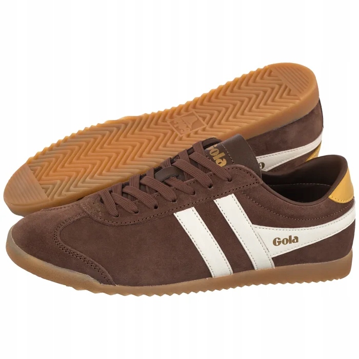 Dámské sportovní boty Gola Bullet Suede Trainer Otter CLA153 Hnědé