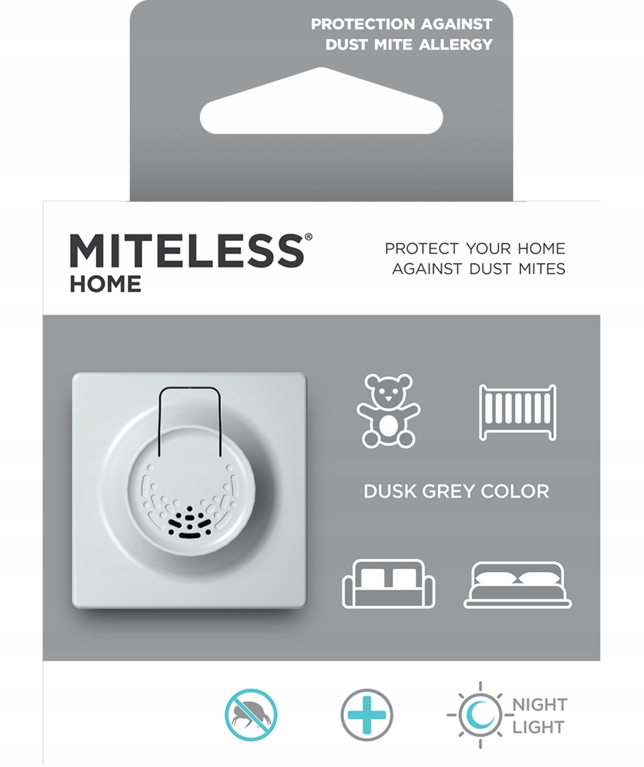 Ultrazvuková Ochrana Před Prachovými Roztoči V Domácnosti Miteless Home Šedá