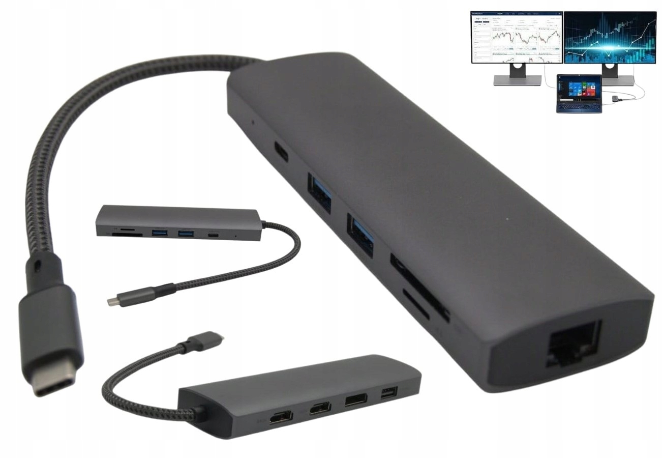 Čtečka pro notebooky Medion Multiport Hub Usb-c s Pd nabíjením