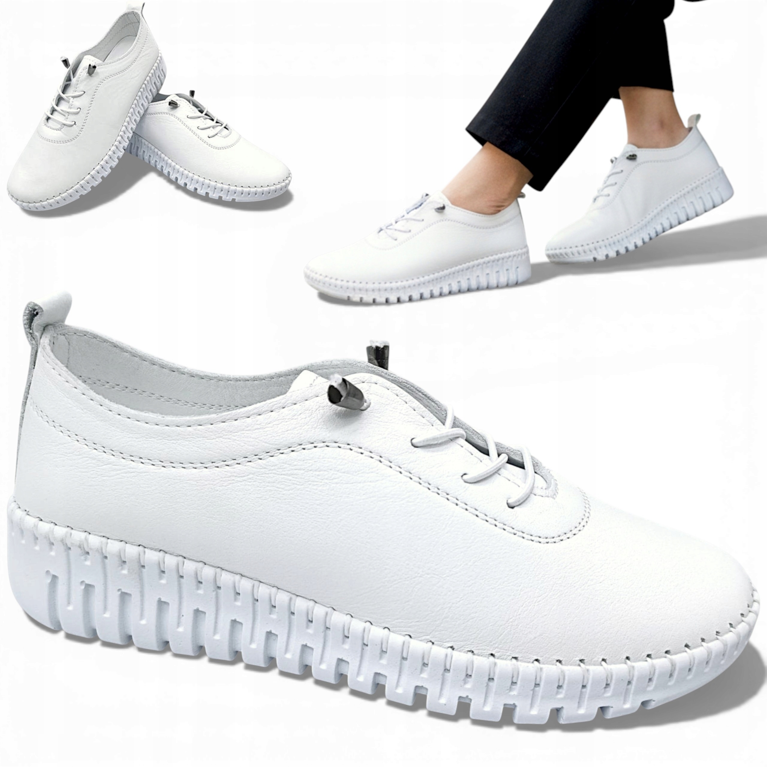 Dámské kožené polobotky 40 Elegantní jarní tenisky Loretta Vitale