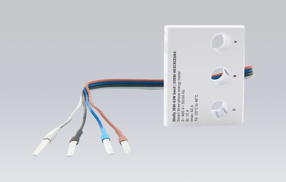 SHELLY 3EM-63W Gen3 miernik energii — 13