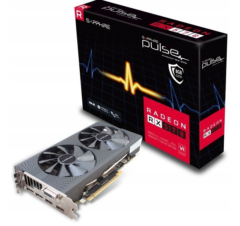 Karta Graficzna SAPPHIRE Radeon RX 570 Pulse 8 GB 100% SPRAWNA