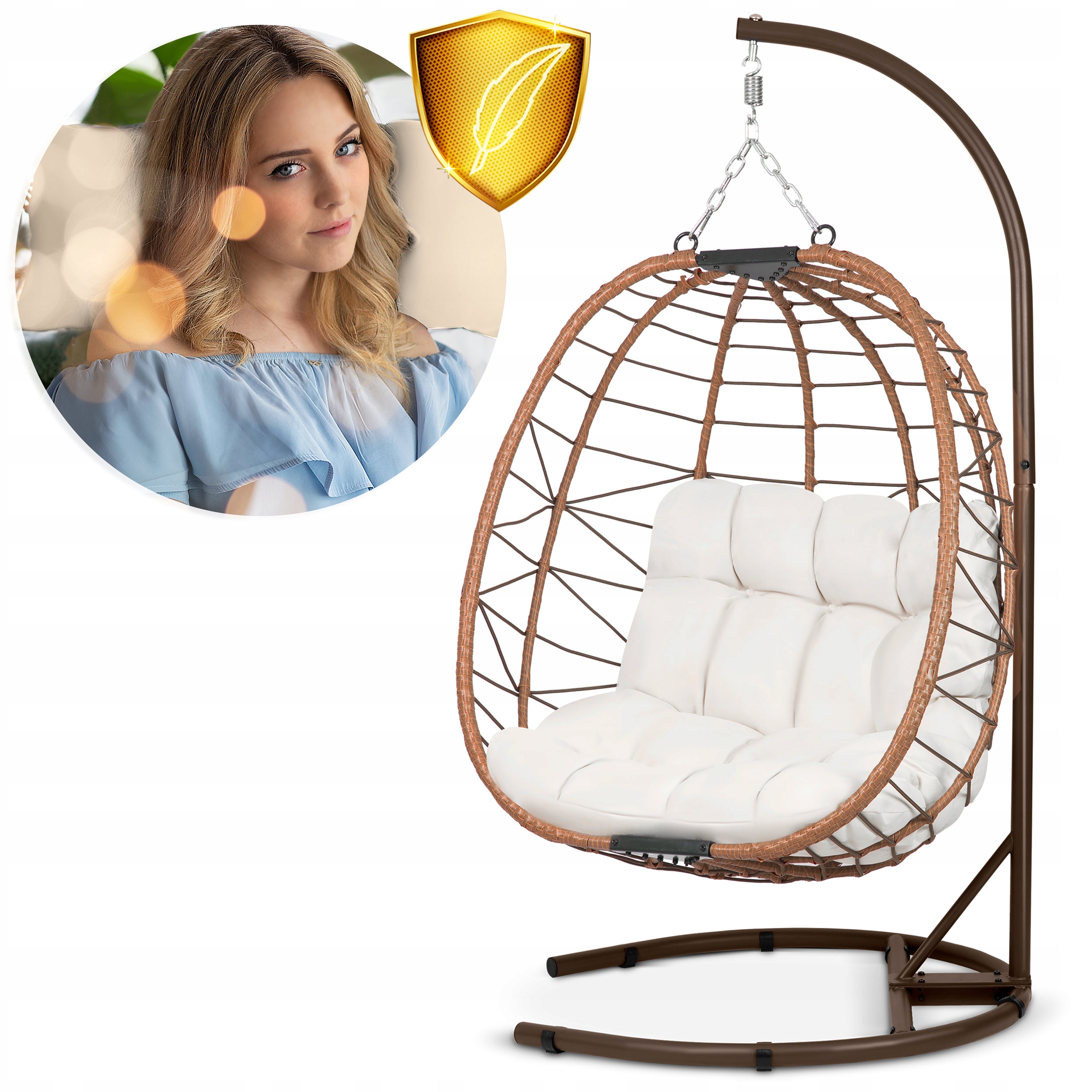 FOTEL WISZĄCY BUJANY OGRODOWY KOSZ KOKON SKŁADANY Producent Sofotel