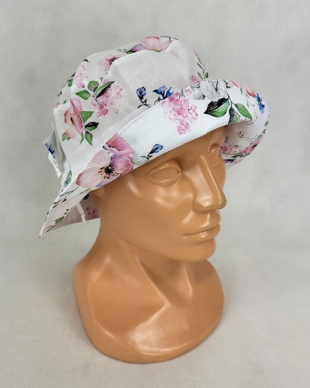 588 KAPELUSZ letni BIAŁY wzór 100% BAWEŁNA L Marka inna