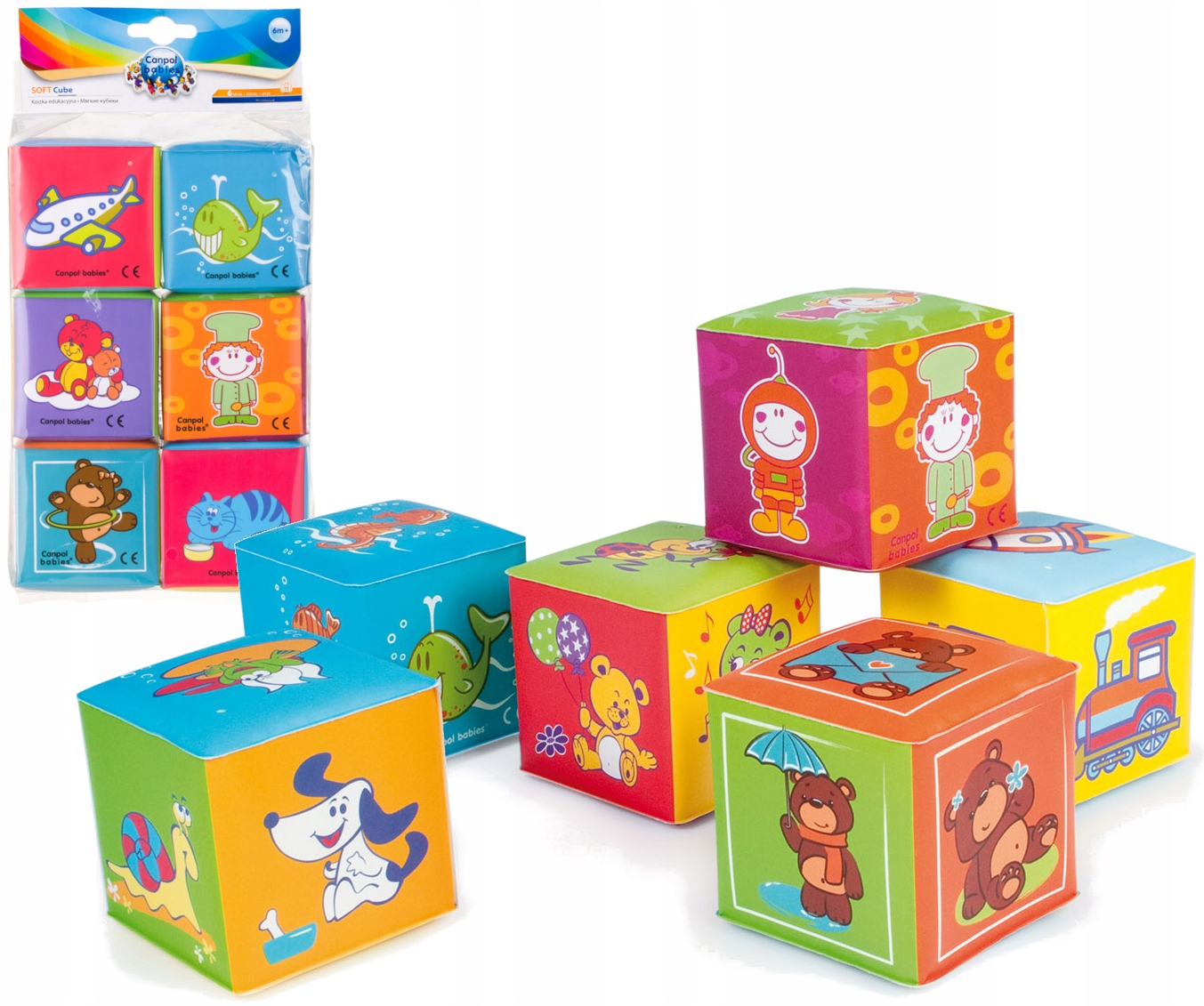 

Canpol Miękka Kostka Edukacyjna 6szt. Bez Bpa +6m
