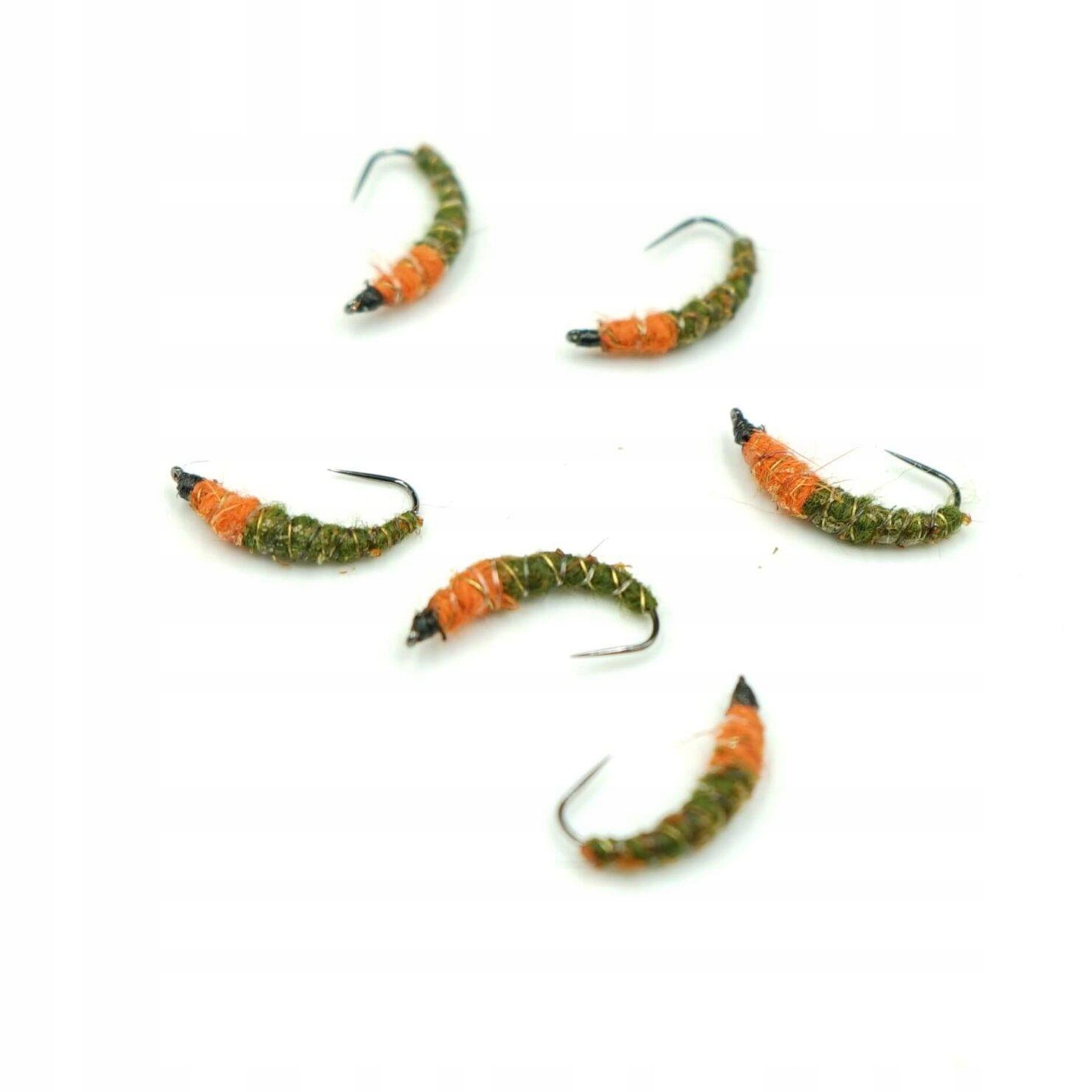 Przynęta Nimfa Hydropsyche Wędkarska Polska #12BL Dk Olive/orange 1 szt.