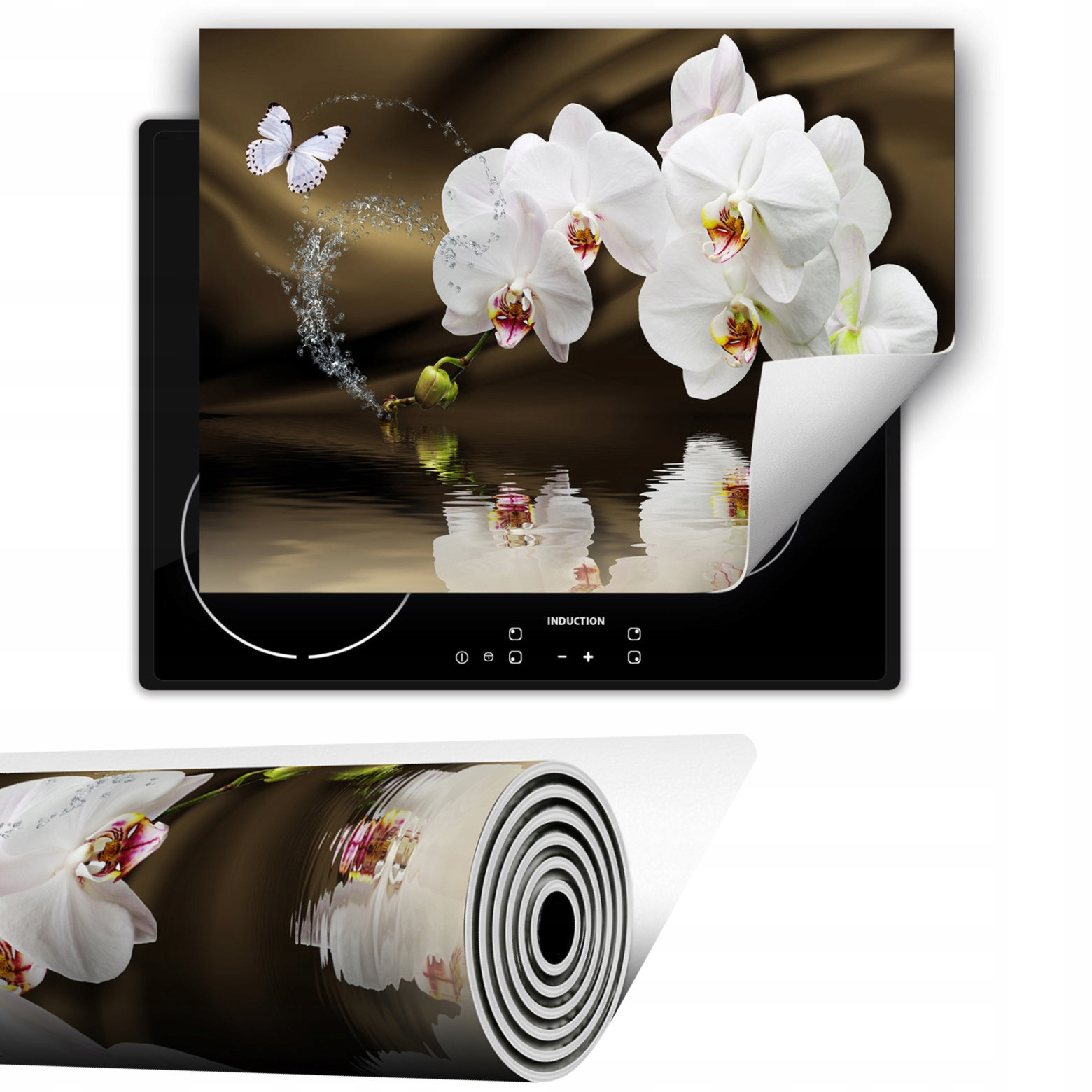 Svinovací Podložka Na Indukci Deska 80x52 cm Orchidej