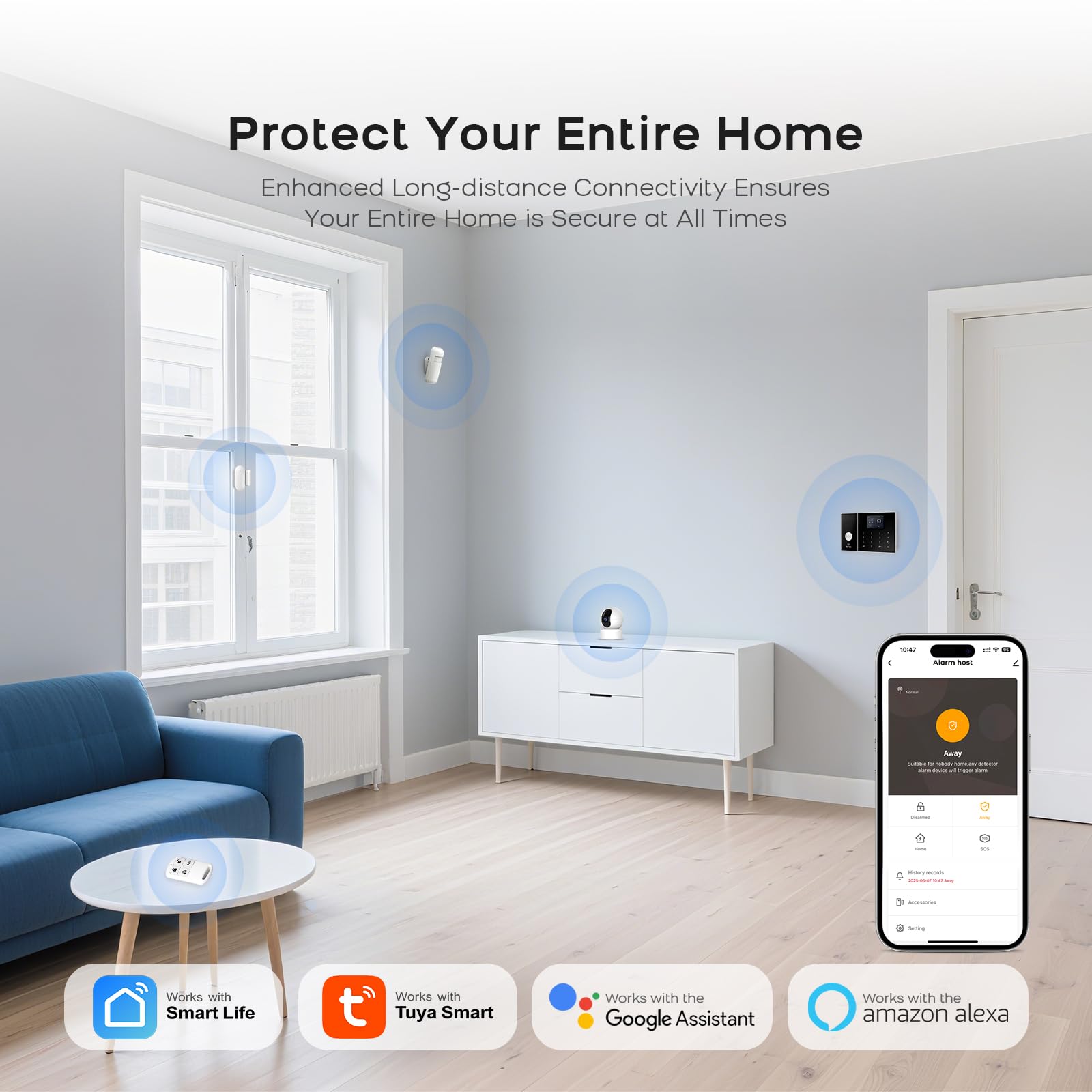 PGST System alarmowy do domu i mieszkania z Wi-Fi (2,4 GHz) — miniatura 2