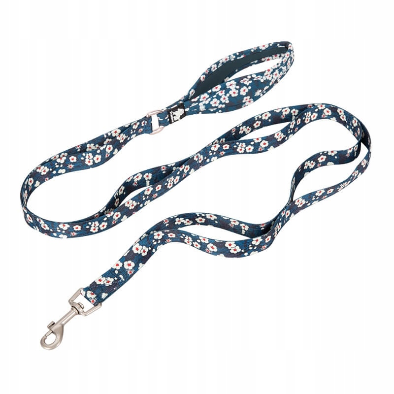 Levně Vodítko pro psa Blossom TrueLove granátově bílé šířka: 2,5 cm