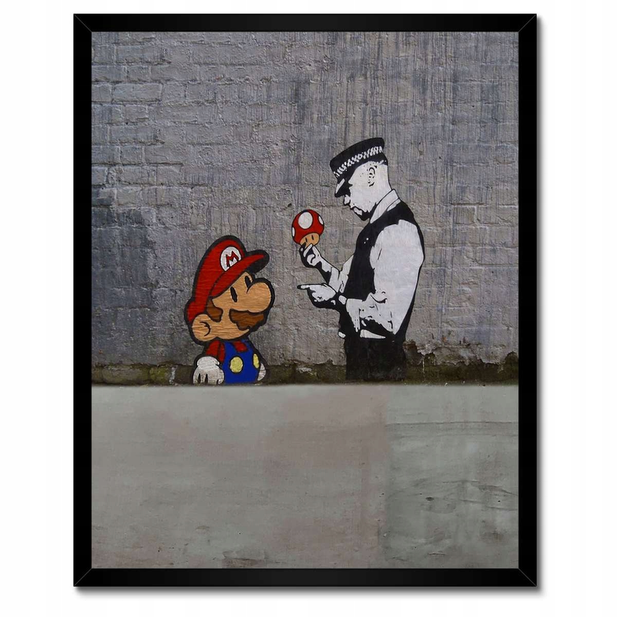 Plakáty v rámu 40x50 Banksy Houbař Policie