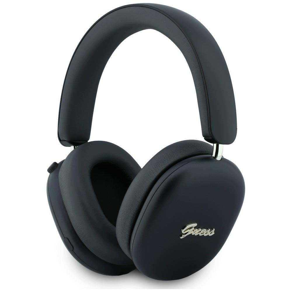 Sluchátka do uší Guess Metallic Effect Metal Script Enc černá