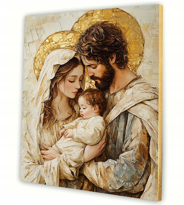 Obraz do obývačky Svätá rodina na plátne 40x50 cm náboženský darček #916