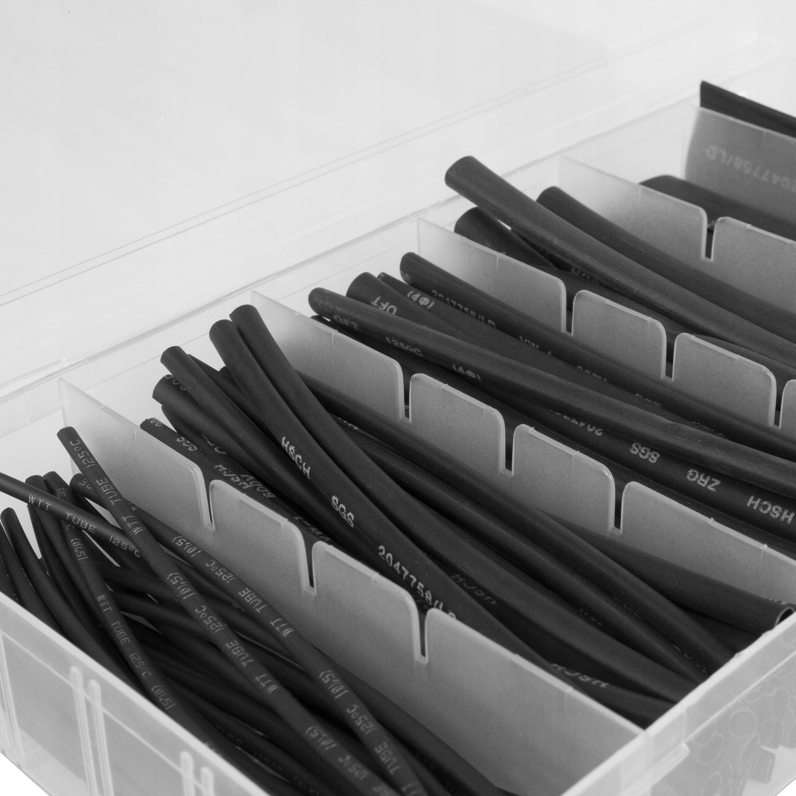 NEKU ZESTAW RUREK TERMOKURCZLIWYCH CZARNE 100szt Materiał poliolefina